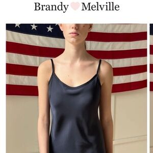 Madeline dress, black silk dress by brandy Melville